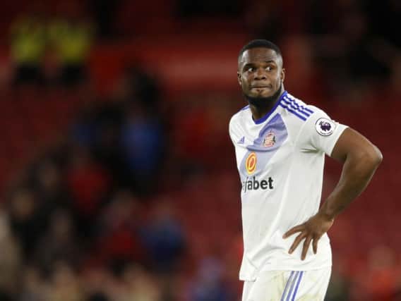 Victor Anichebe playing for Sunderland.