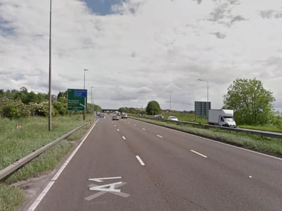 The A1 southbound at Bowes Incline. Copyright Google Maps.
