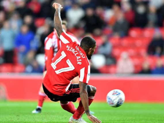 Jerome Sinclair scored his first goal for Sunderland in the 2-2 draw with Peterborough United.