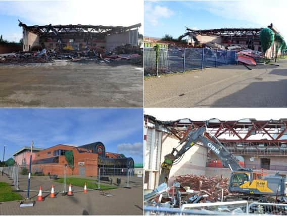 Work to demolish the Seaburn Centre continues.