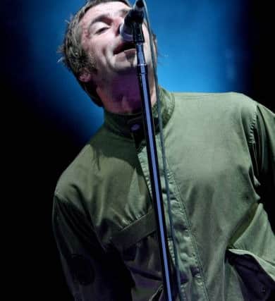 LIam Gallagher, frontman of Oasis, during their Stadium of Light gig in 2009
