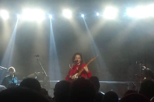 Anna Calvi on stage at Boiler Shop in Newcastle.