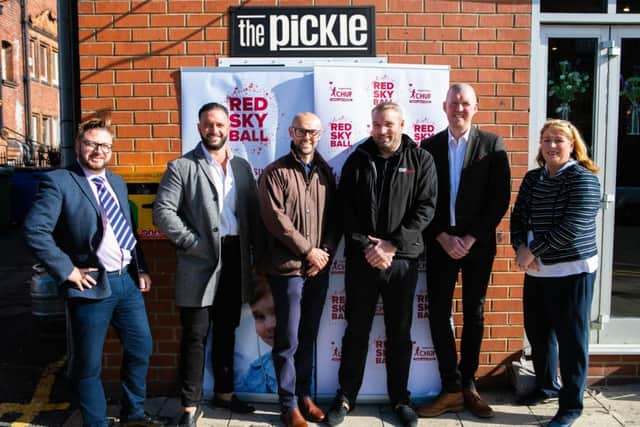 Sergio Petrucci, Red Sky Ball with Ian Bradgate, Everyone Active Paul Stewart, Siglion Andrew Ramsey, AR Controls Christian Carolan and Chris Clay, Fusion Electrical Contractors & The Pickle Bar and Sharon Appleby, Sunderland Bid. Picture by GA Media Studios UK