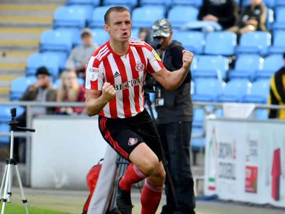 Lee Cattermole celebrates his third goal of the season last weekend