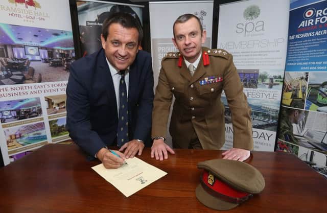 John Adamson MD Ramside Estates and Colonel Andy Hadfield.