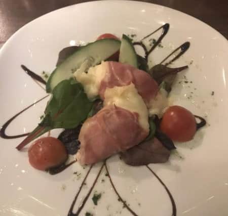 Mozzarella and Parma ham starter