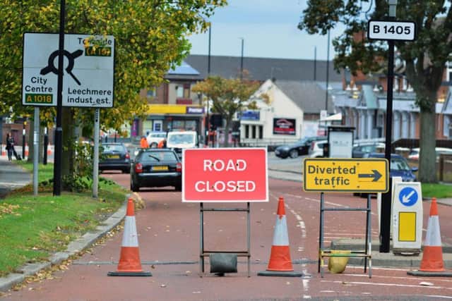 Beware new roadworks near the junction of Sunderland's Queen Alexandra Road and Leechmere Road.