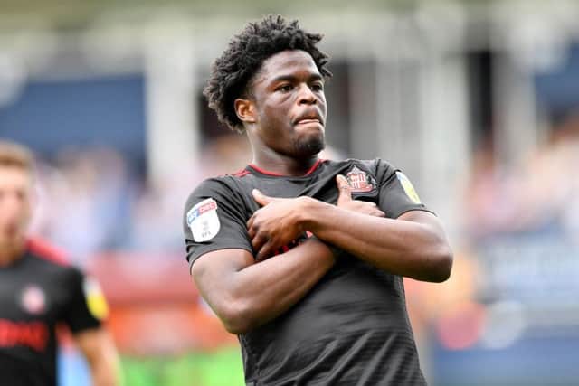 Josh Maja celebrates a goal.