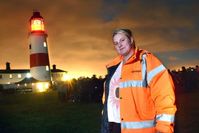 Kirtsy McGurrell, from the 4Louis charity, at a previous Wave of Light event at Souter Lighthouse, Whitburn.