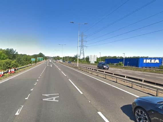 The A1 Western Bypass. Copyright Google Maps.