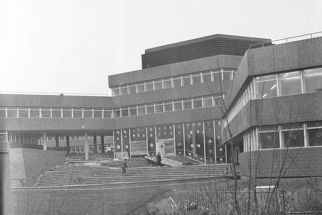 The 3.5m Sunderland Civic Centre nears completion in 1971.