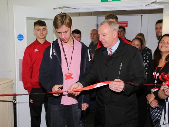 Kevin Ball and Max Terris officially open the new Springboard Futures facility in Southwick. Picture by Tom Banks