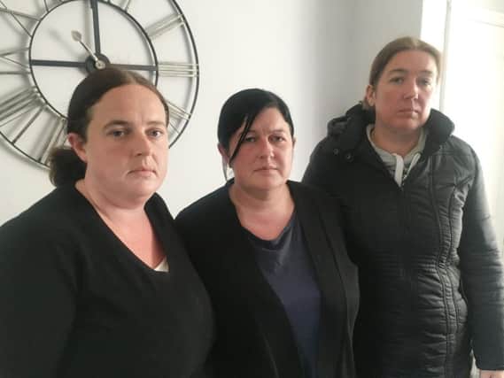 Freddie Stacey's daughters, from left, Charlie Hellens, Aimee Stacey and Kimberley Pratt.