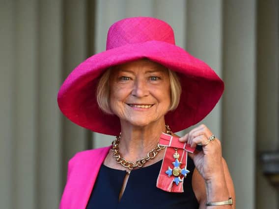 Kate Adie with her CBE.