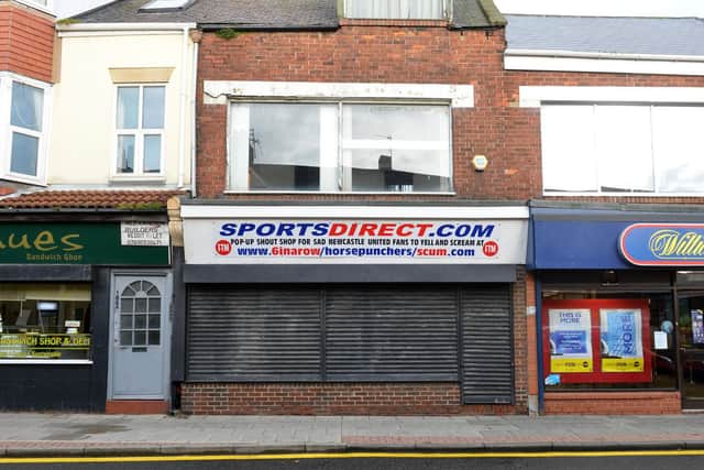 The mocked up shop front in Hylton Road, Sunderland.