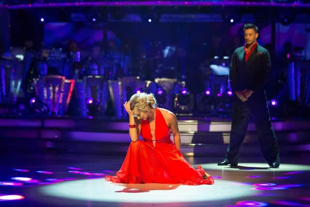Faye Tozer and Giovanni Pernice during one of their dances.
