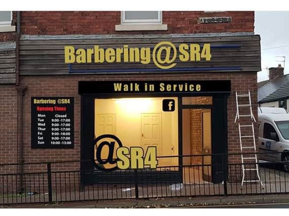 Noor Stevens new Barbering@SR4 shop, in a new location on Hylton Road.