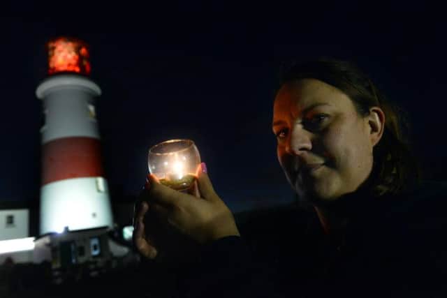 4Louis founder Kirsty McGurrell at the Wave of Light Event at Souter Lighthouse.