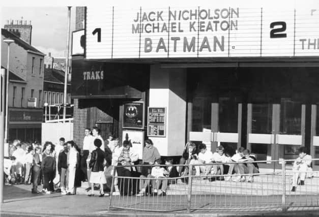 Queues outside the Cannon to see one of the top films of the summer of 1989 - Batman, featuring Michael Keaton and Jack Nicholson.