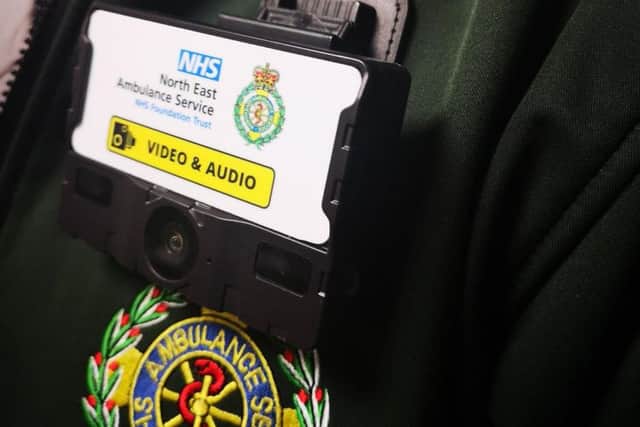 How the cameras will look when worn by ambulance staff.