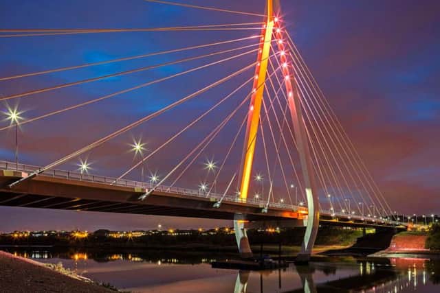 Northern Spire at night