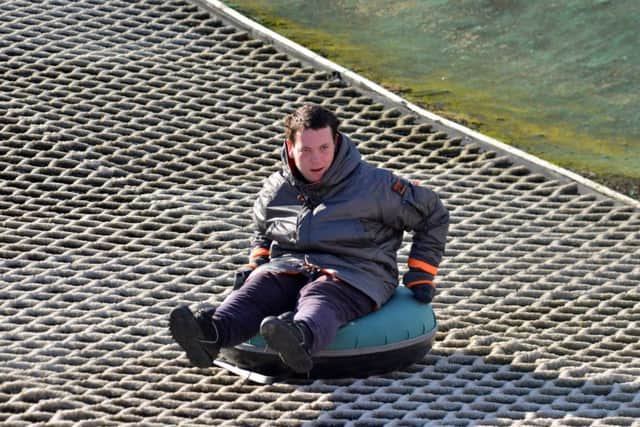 Snow tubing day helps mark National Care Leavers Week.