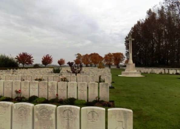 Trois Arbres cemetery. Photo courtesy of the Commonwealth War Graves Commission.