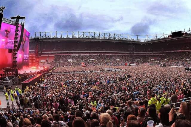 The crowd at the Beyonce gig, which was the last one staged at the Stadium of Light, in 2016.