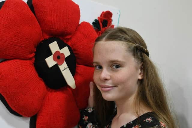Jessica Oliver (14) who wrote and read aloud two poem about World War 1