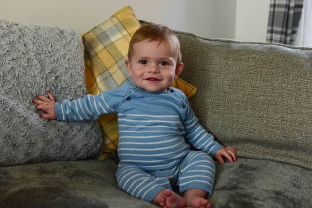 Eight-month-old Theo Marshall