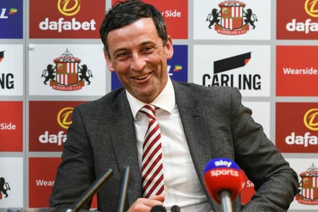 Jack Ross at his first Sunderland press conference in May