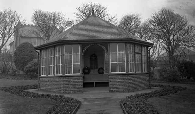 The memorial shelter to Fulwell's fallen.