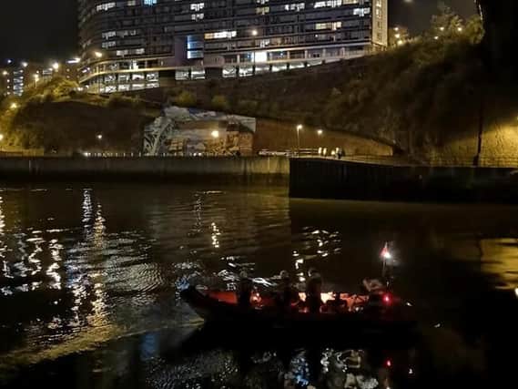 Lifeboat crews search the River Wear last night. Picture courtesy of Sunderland Coastguard Rescue Team.