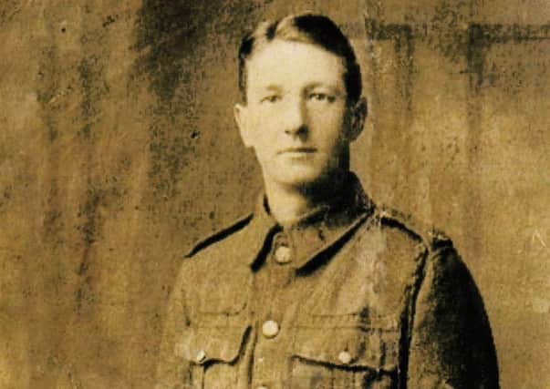 Former tram conductor George Andrew Ryall pictured in his army uniform before his death in 1917.