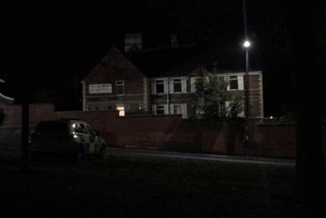 A man was seen on the rooftop of the former Manor House Care Home