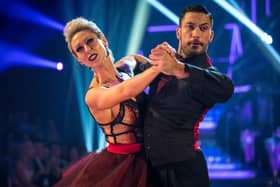 Faye Tozer and Giovanni Pernice. Photo: Guy Levy/PA Wire
.