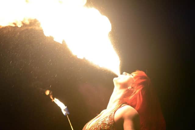 Fire breather at the event