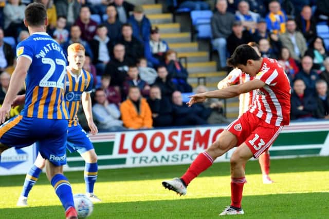 Luke O'Nien in action for Sunderland against Shrewsbury Town recently.