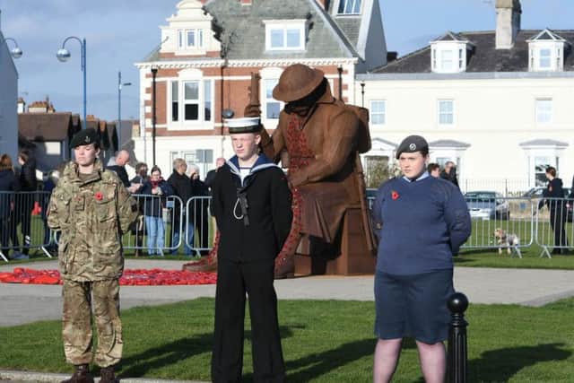 Representatives of the town's army, sea and air cadets took part in the ceremony.