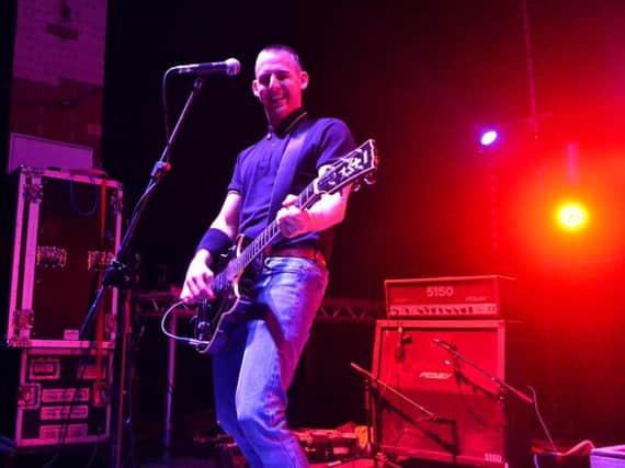 Gimp Fist singer/guitarist Jonny Robson in action at the Riverside, Newcastle. Pic: Gary Welford.