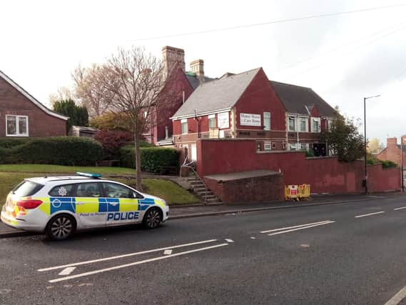 Police outside the former Manor House Care Home.