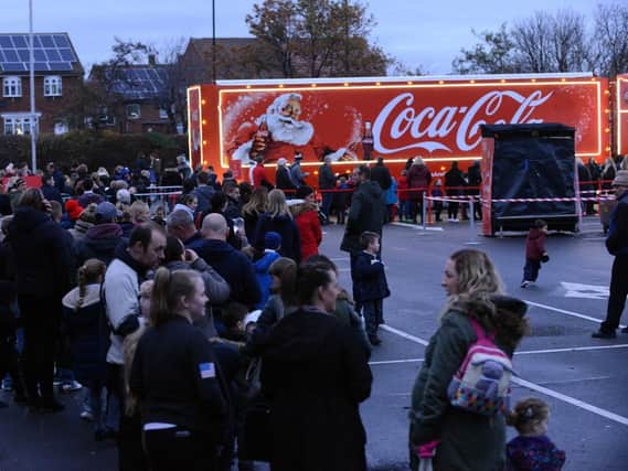 The Coca-Cola Christmas Truck in Sunderland in 2016