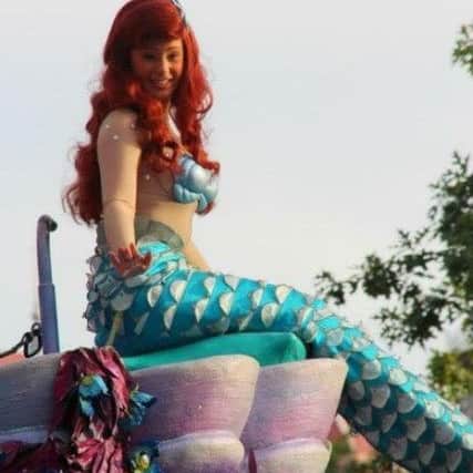 Stephanie Williams as the Little Mermaid at Disneyland Paris.