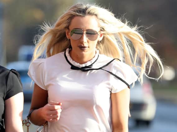 Prison Officer Stacey Sutherland, 27, arrives at Newton Aycliffe Magistrates Court, County Durham, charged with misconduct in a public office at Deerbolt Young Offenders Institute, for allegedly having an affair with an inmate. Picture by Owen Humphreys/PA Wire