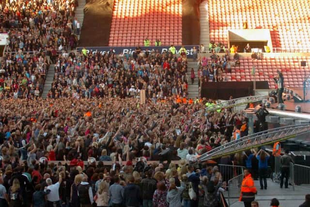 Crowds packing out one of the city's Stadium of Light gigs.