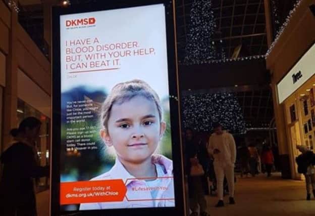 A member of Chloe's family spotted this advert on show in the Trinity Leeds shoppong centre.