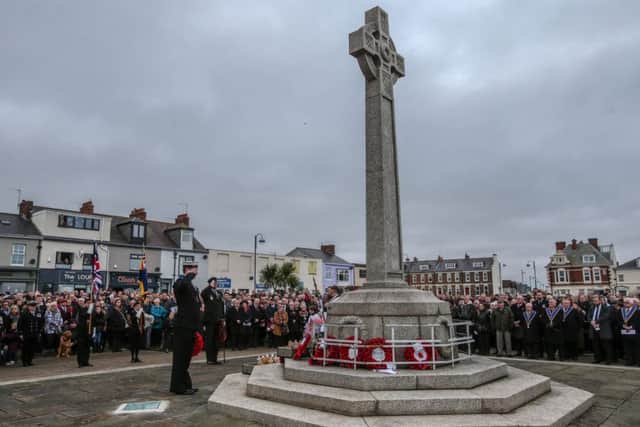 Remembrance day, and the 100th anniversary of the Armistice, is marked in Seaham. Picture by Tom Banks
