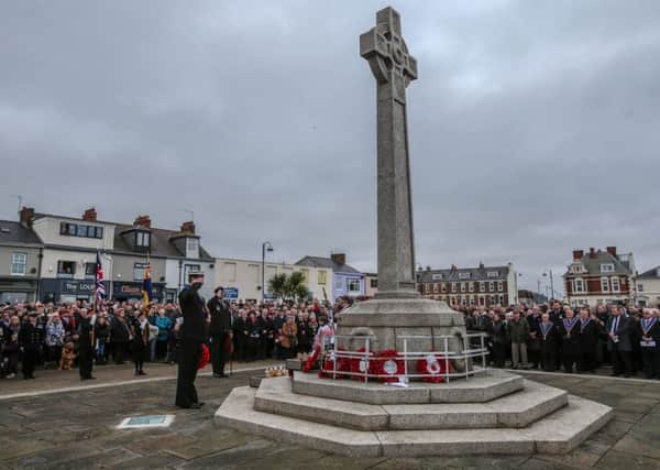 Remembrance day, and the 100th anniversary of the Armistice, is marked in Seaham. Picture by Tom Banks