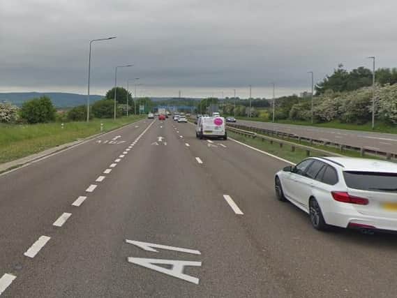 The A1M northbound at Bowes Incline. Picture from Google Images