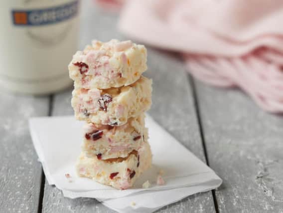 The Greggs snowy road vegan and gluten-free cake, part of its Christmas menu 2018